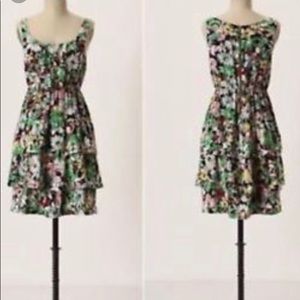 Moulinette soeurs silk dress anthropologie